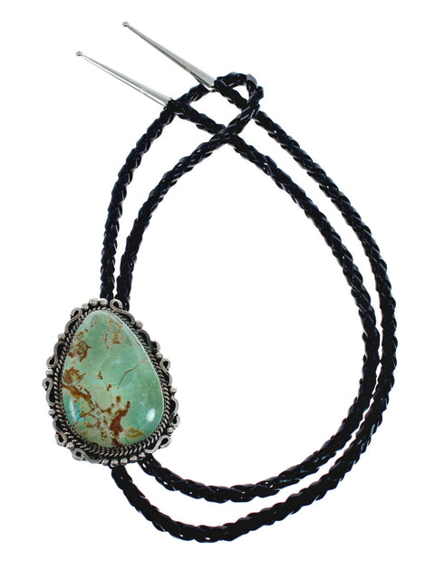 Turquoise Native American Navajo Sterling Silver Bolo Tie NX11646